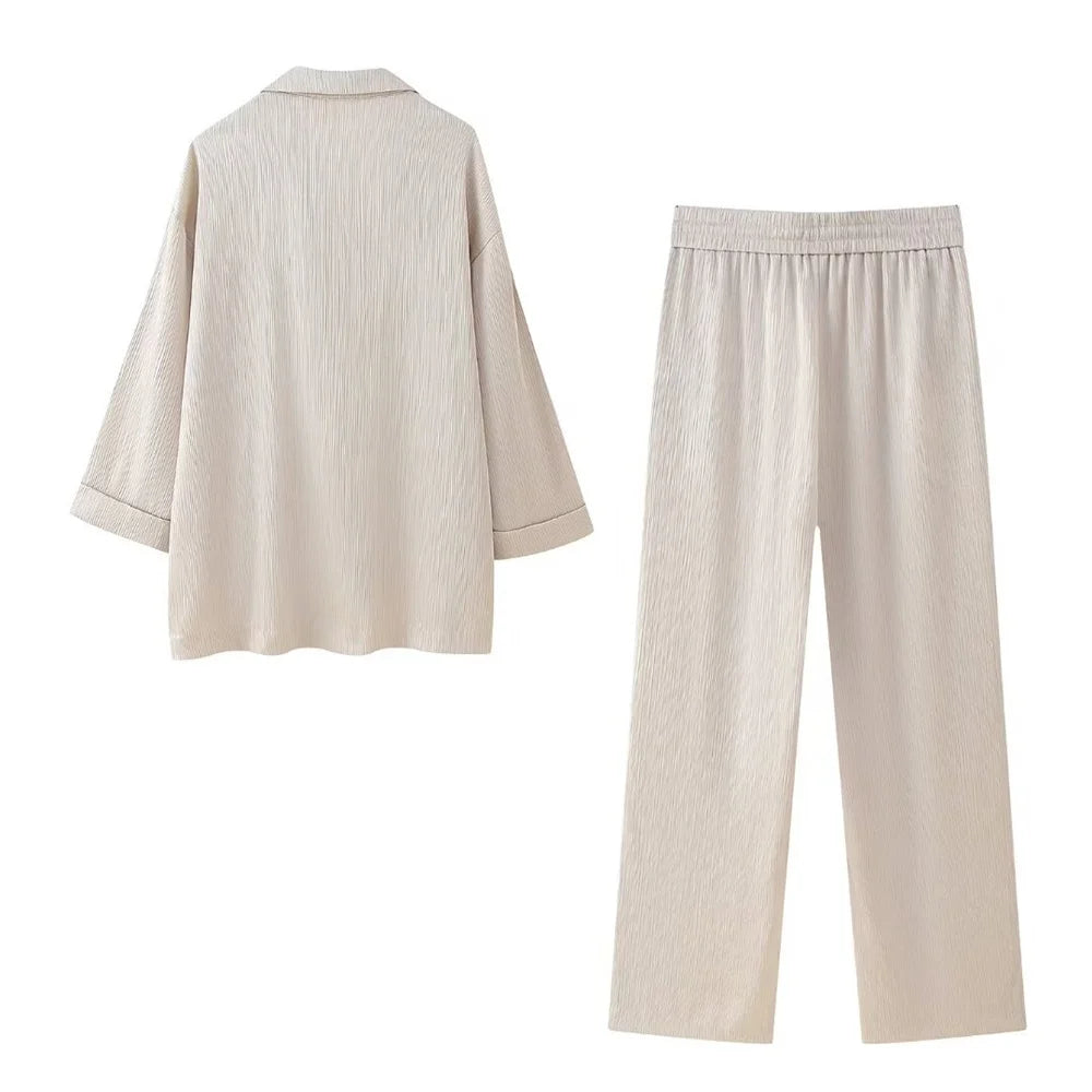 2026 Women’s Double-Breasted Suit Set – Spring/Summer