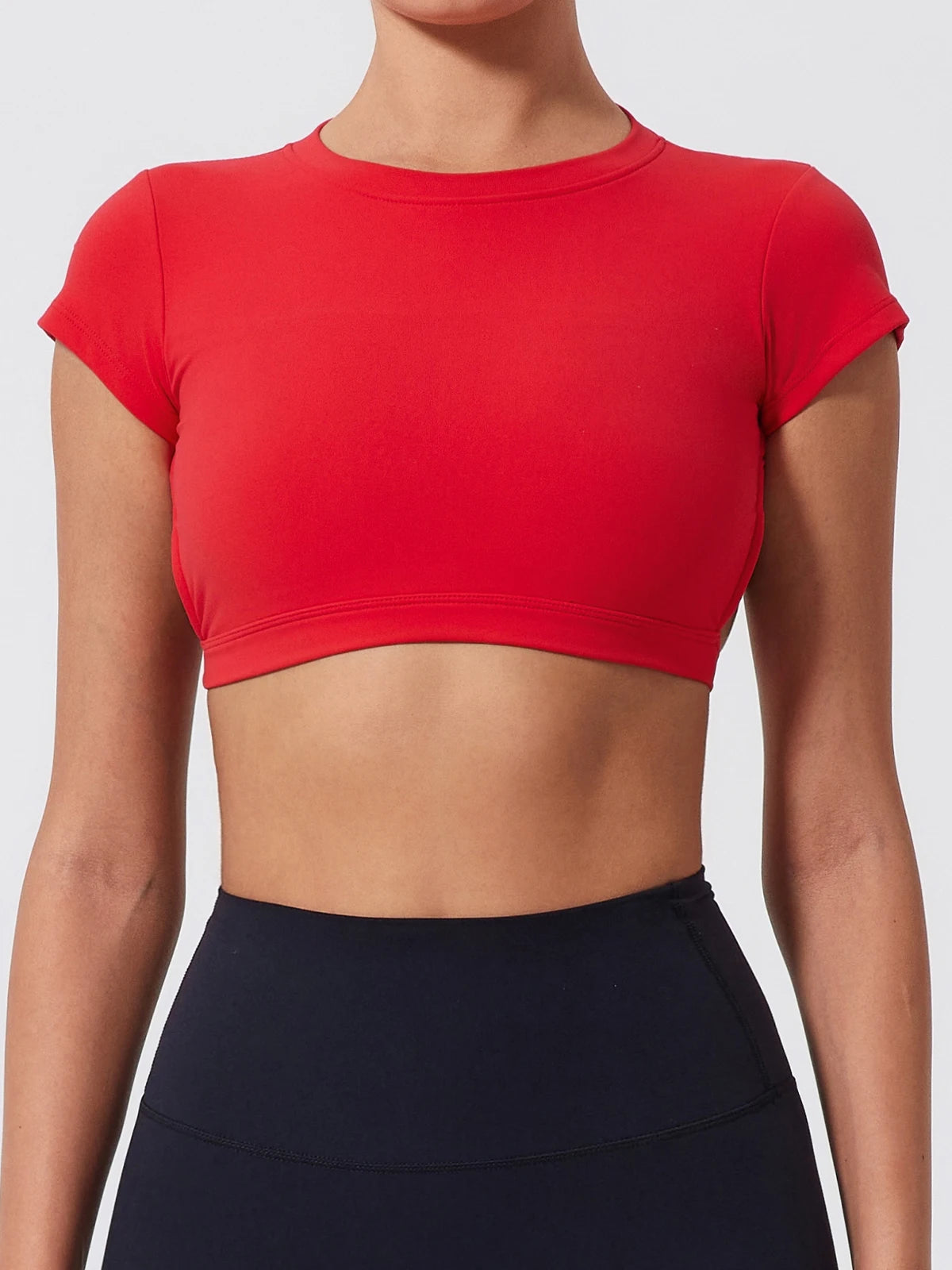 Women's Athletic Crop Top - Quick-Dry Backless Workout Top for Yoga, Gym & Fitness