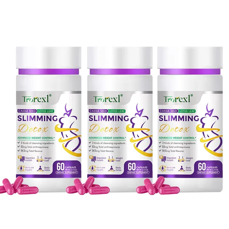 Cassia Seed & Lotus Leaf Weight Loss Pills - Natural Fat Burner & Detox for Women