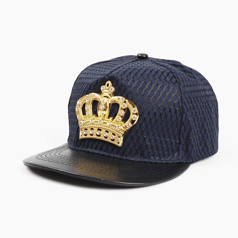 Royal King Crown Baseball Cap - Hip-Hop Snapback Hat for Men, Women & Youth