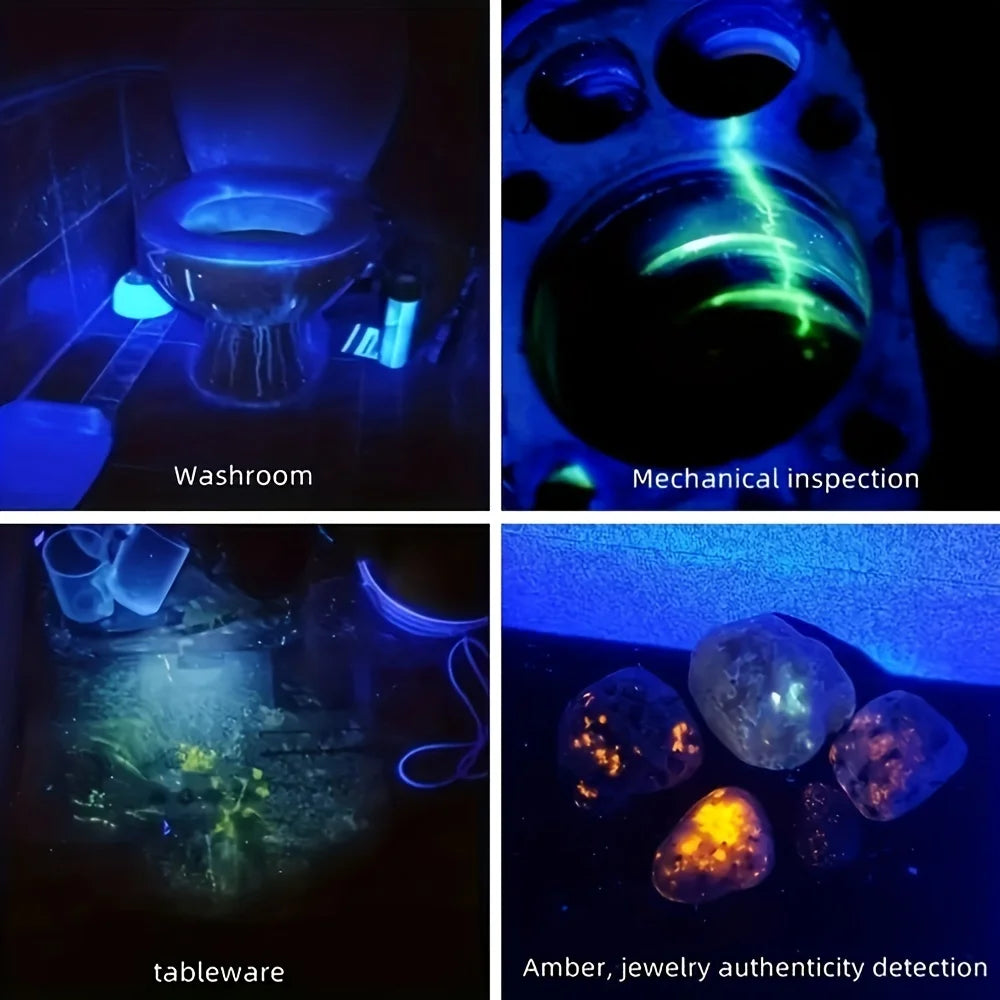 UV Flashlight 395nm - Portable Ultraviolet Blacklight Torch for Pet Urine Detection & Scorpions