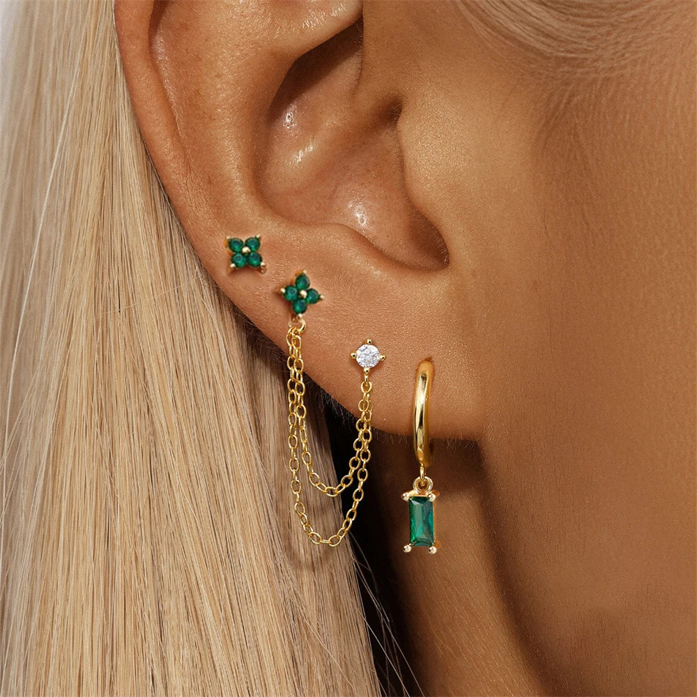Stainless Steel Constellation Earrings Set – Cartilage Piercing Jewelry