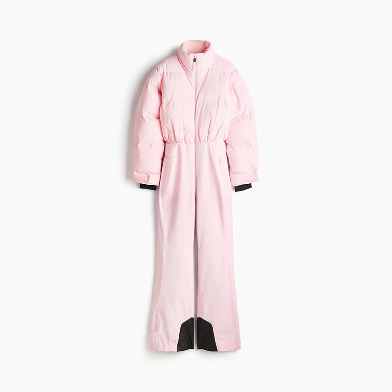 Pink Windproof Skiwear 2-Piece Set – Winter Tracksuit