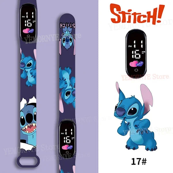 Disney Stitch Digital LED Watch – Kids Sports Watch