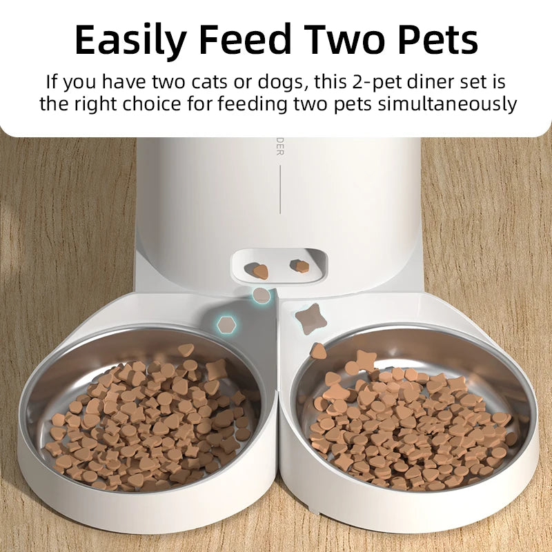 ROJECO Stainless Steel Single & Double Bowl Pet Feeder – 4L