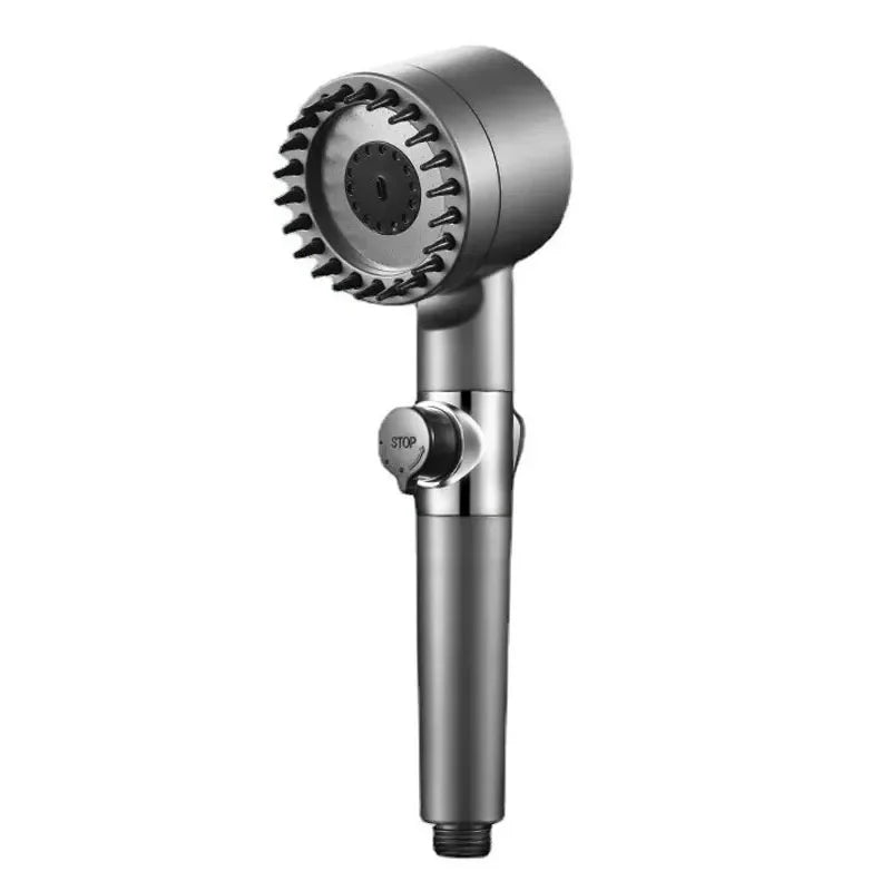 High Pressure Filter Shower Head - 3-Mode Adjustable Spray with Massage Brush & Rain Faucet