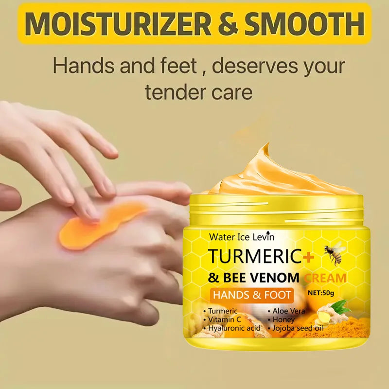 Turmeric Bee Venom Foot & Hand Cream - Cracked Skin Repair 50g
