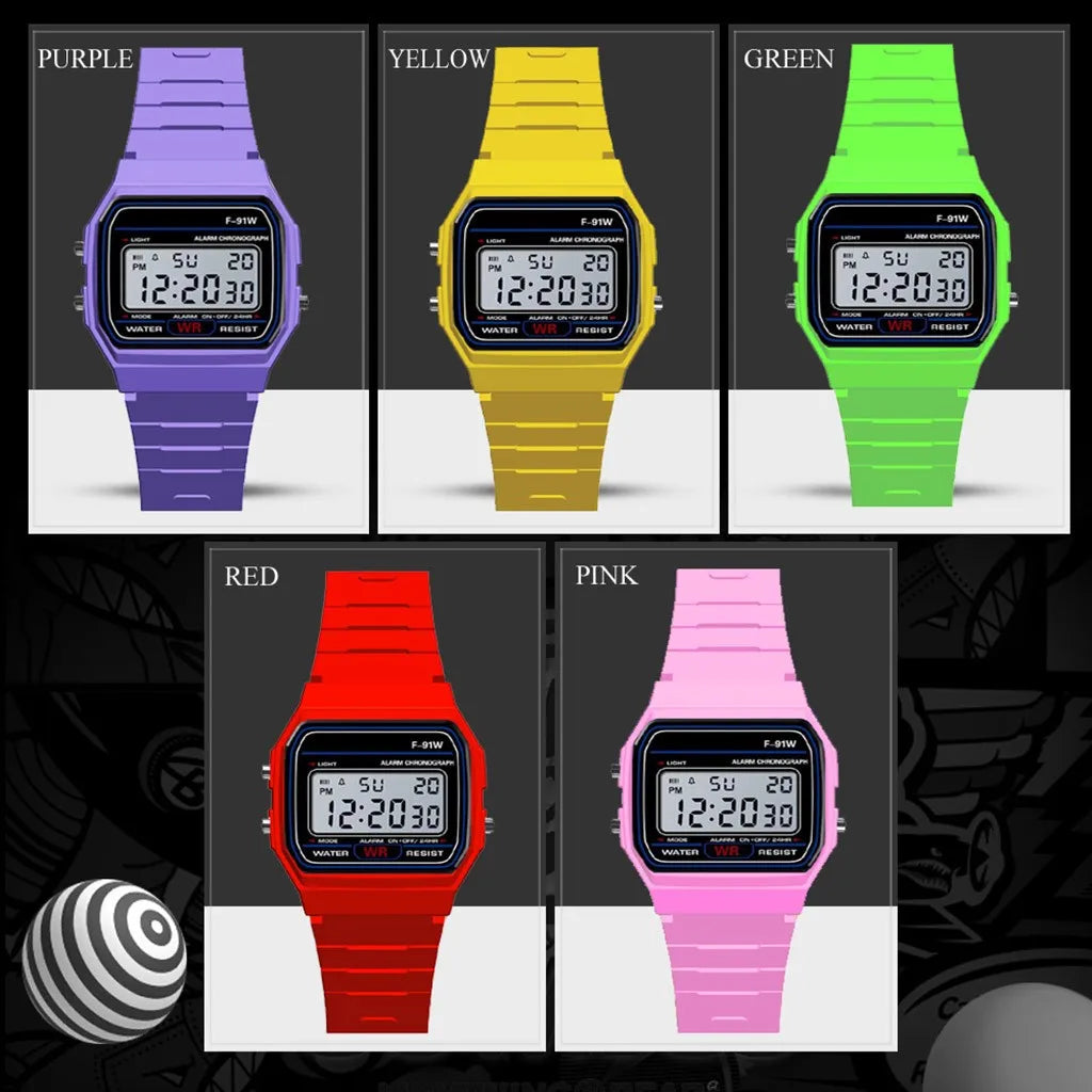 Kids LED Sports Watch - Waterproof Digital Watch with Alarm for Boys & Girls