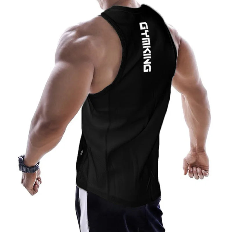 Men's Bodybuilding Tank Top - Cotton Muscle Shirt for Gym, Workout & Fitness