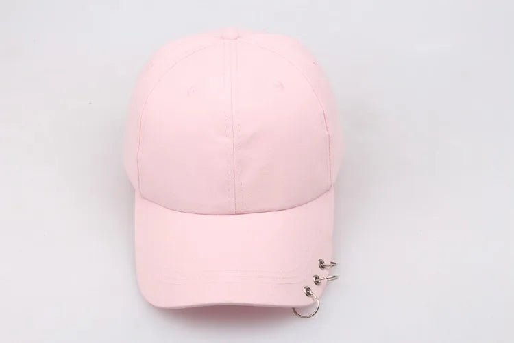 Ring Circle Baseball Cap - Korean K-Pop Style Snapback Dad Hat for Men & Women