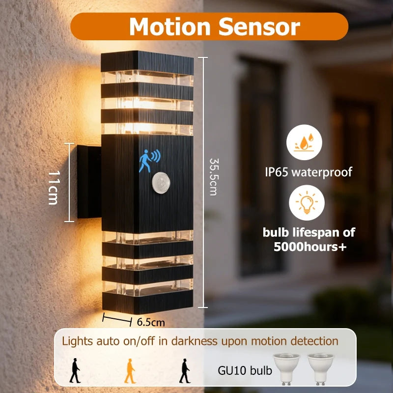 Smart Motion Sensor LED Wall Lights - Waterproof Outdoor Porch & Garden Lamp (110V-220V)