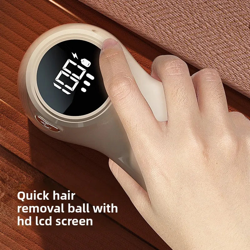 Electric Fabric Shaver - USB Rechargeable Lint Remover with LED Display for Clothes