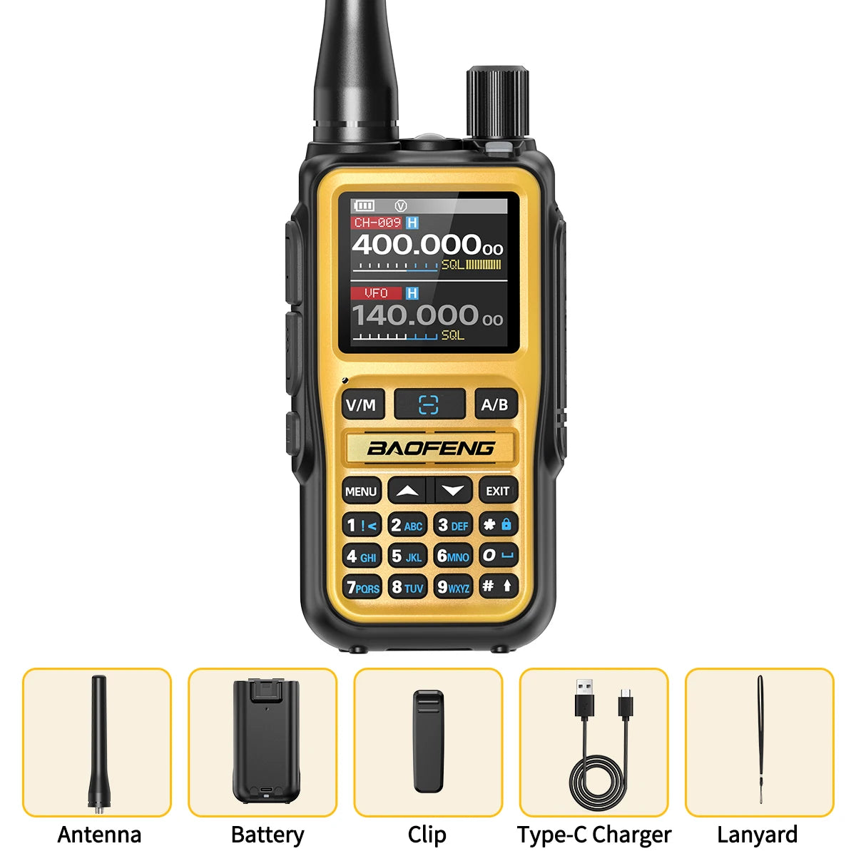 Baofeng UV-5R Mini Walkie Talkie - Bluetooth, Type-C Charging & Dual PTT