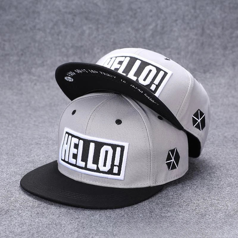 Korean Style Hip-Hop Flat Brim Cap - Unisex Adjustable Baseball Hat with Sun Protection
