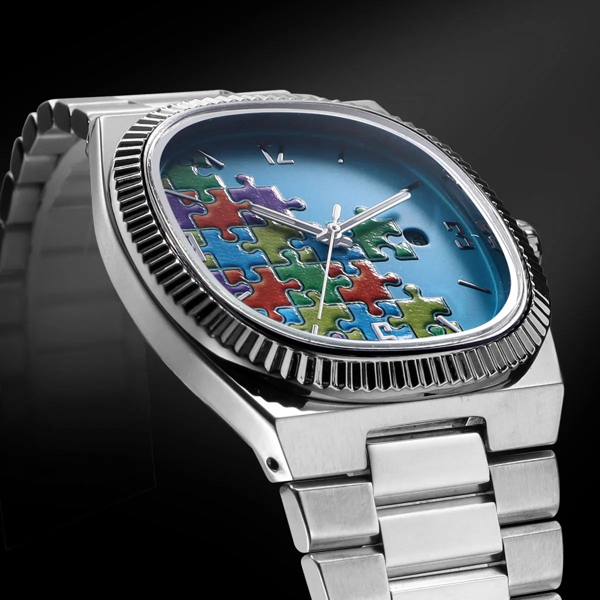 Vintage Cartoon Men's Quartz Watch – Water Resistant Steel Strap with Calendar