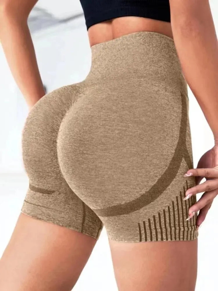 Women's Butt-Lift Yoga Shorts - High-Waist Seamless Workout Shorts for Gym & Fitness