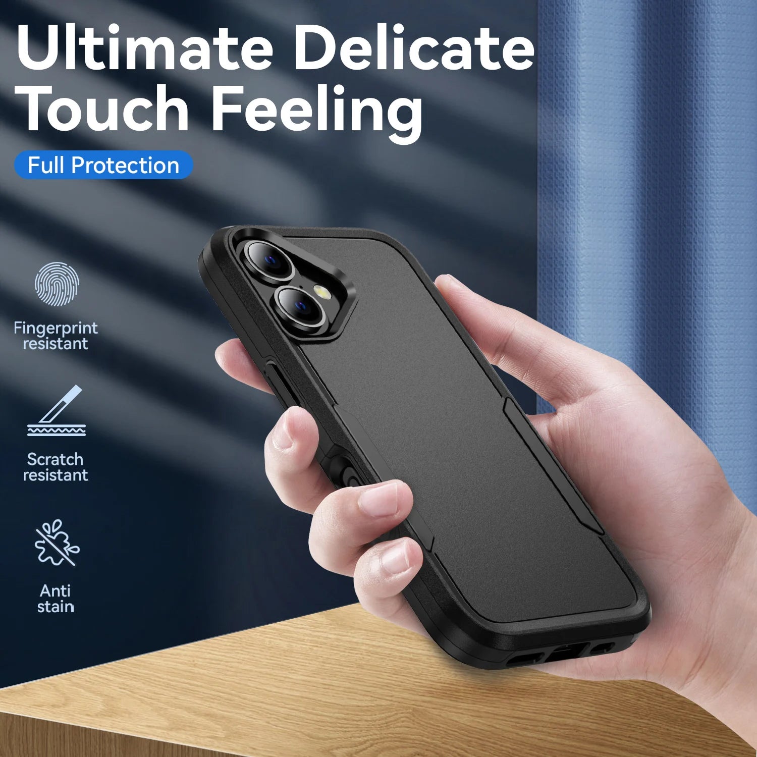🔥 SALE! Hard Armor Matte Case for iPhone 17/16/15 Pro Max - Dual Layer Protection