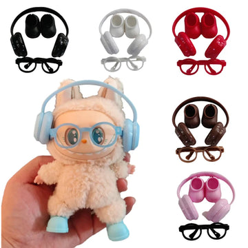Labubu DIY Accessories Set - Shoes, Glasses & Headphones for V1/V2 Plush Dolls