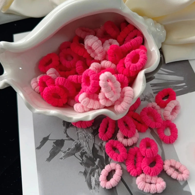 Kids Nylon Elastic Hair Bands – Small Hair Tie Scrunchie Set for Girls | Soft & Gentle