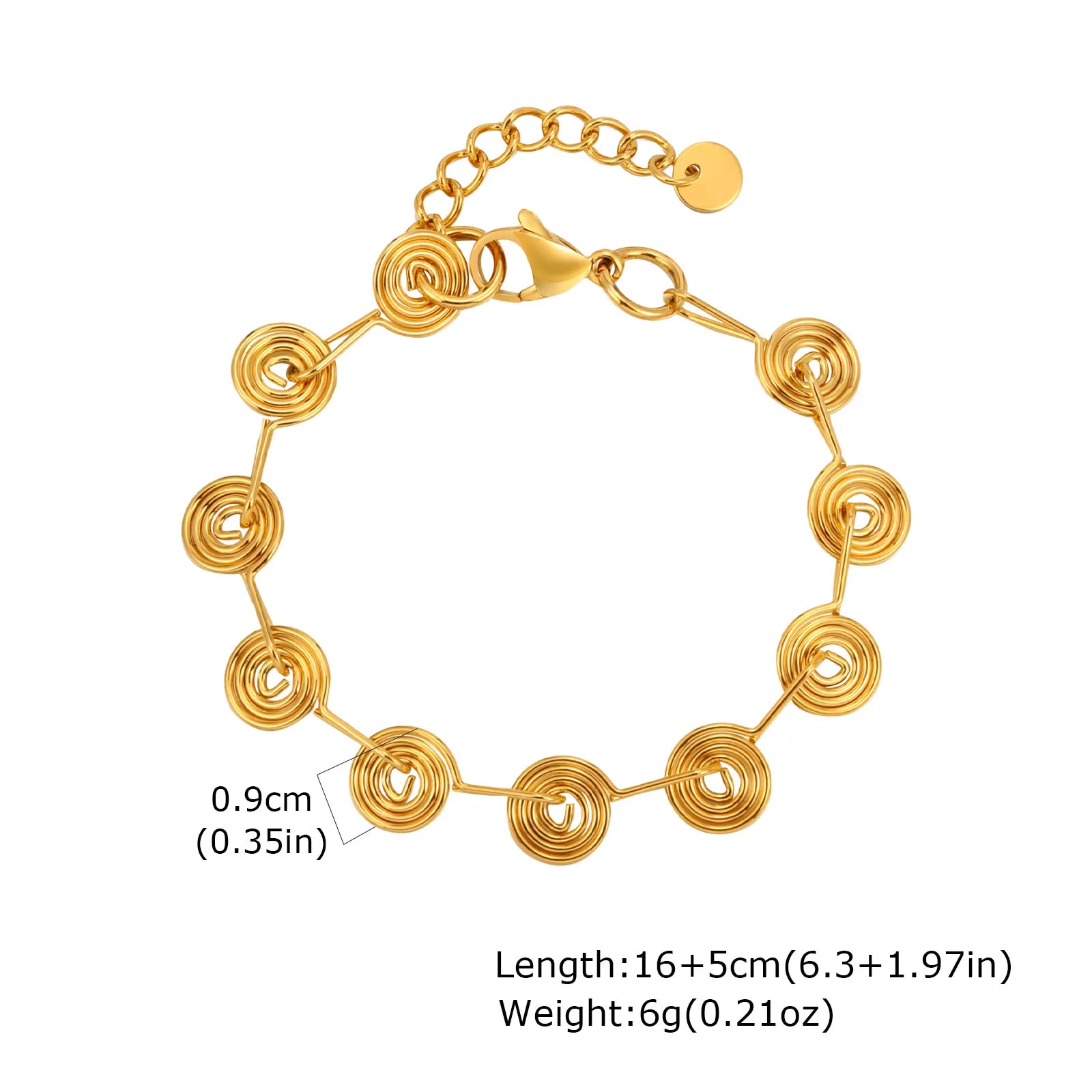 Chunky Stainless Steel Link Chain Bracelet – Gold Plated Layering Jewelry