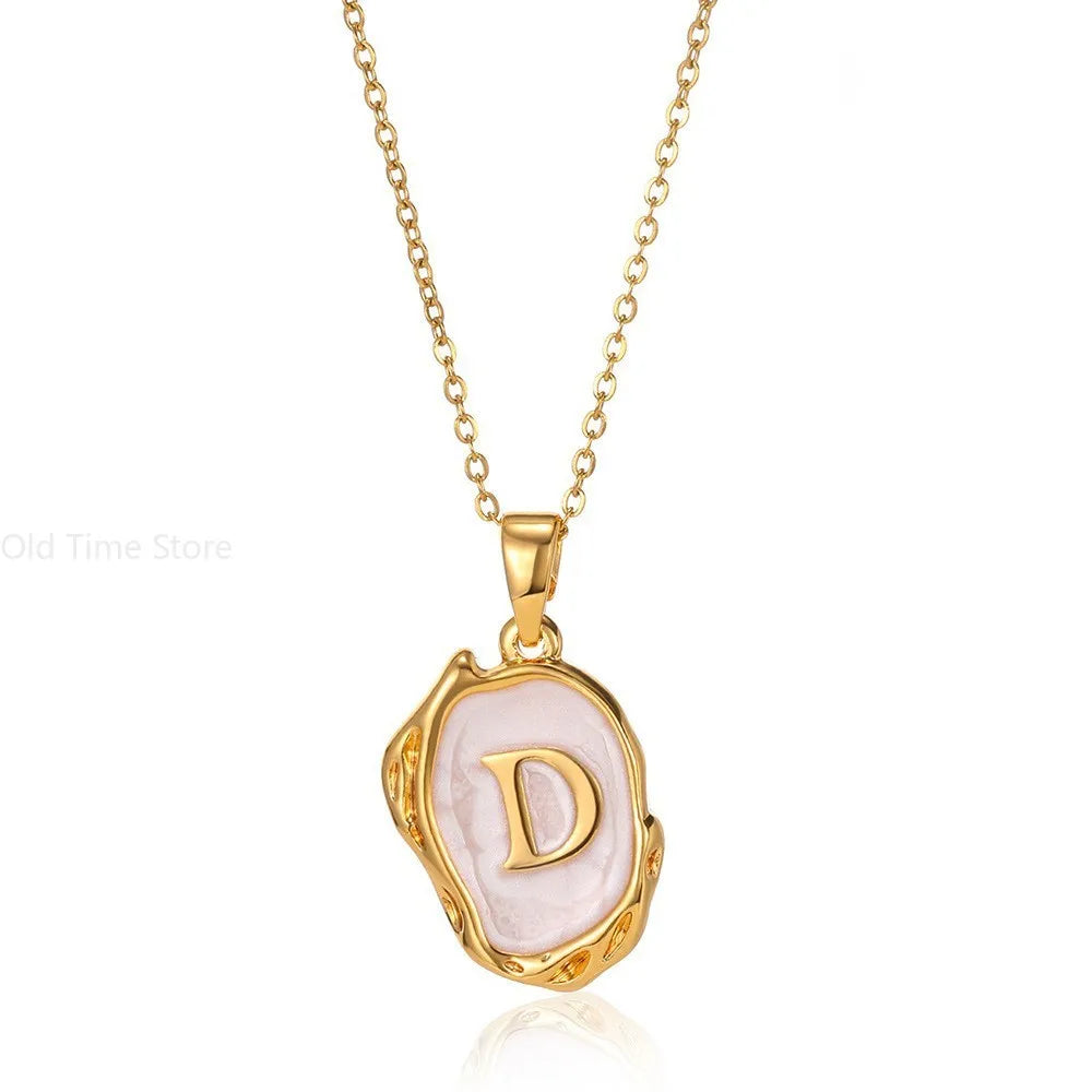 Alphabet Initial Necklace – Stainless Steel Jewelry