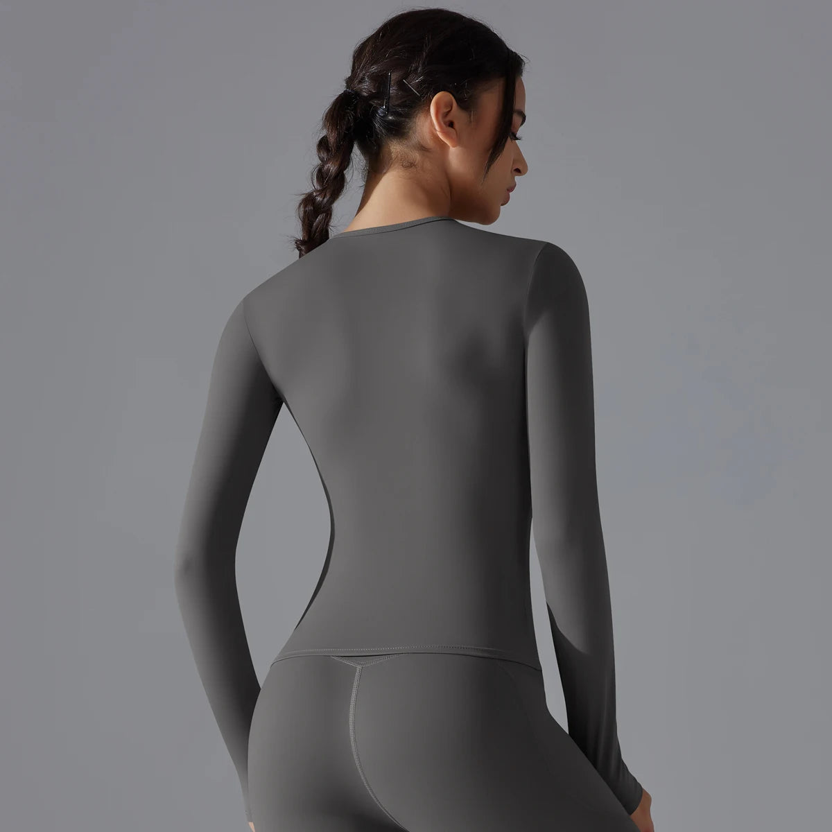 Women's Long Sleeve Yoga Shirt - Dry-Fit Workout Top for Gym, Running & Fitness