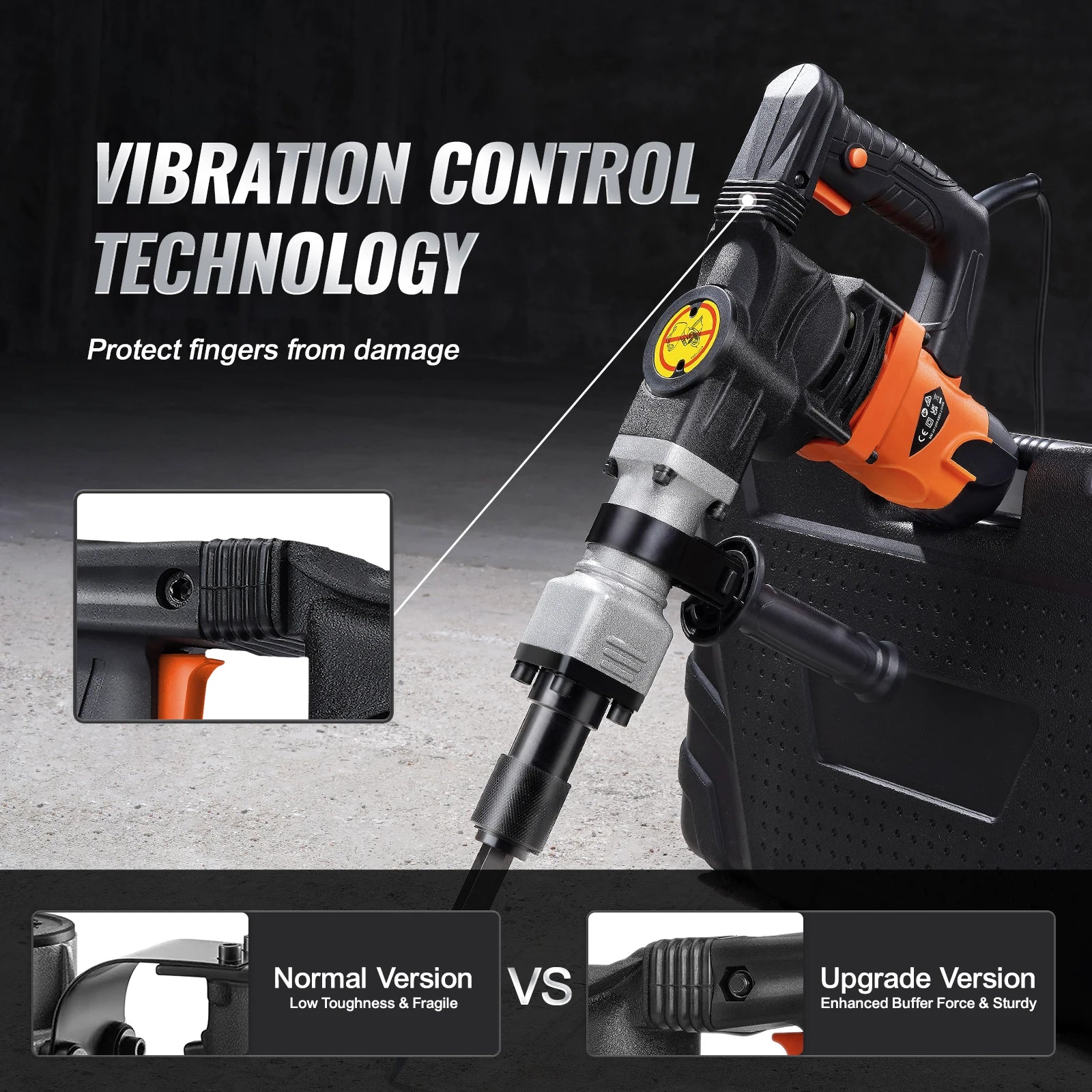 SucceBuy 1400W Electric Demolition Jackhammer – Heavy Duty Concrete Breaker