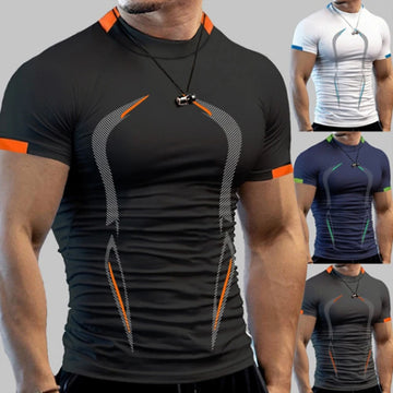 Men's Athletic Compression Shirt - Quick Dry Gym Workout Tee (Short Sleeve Rash Guard)