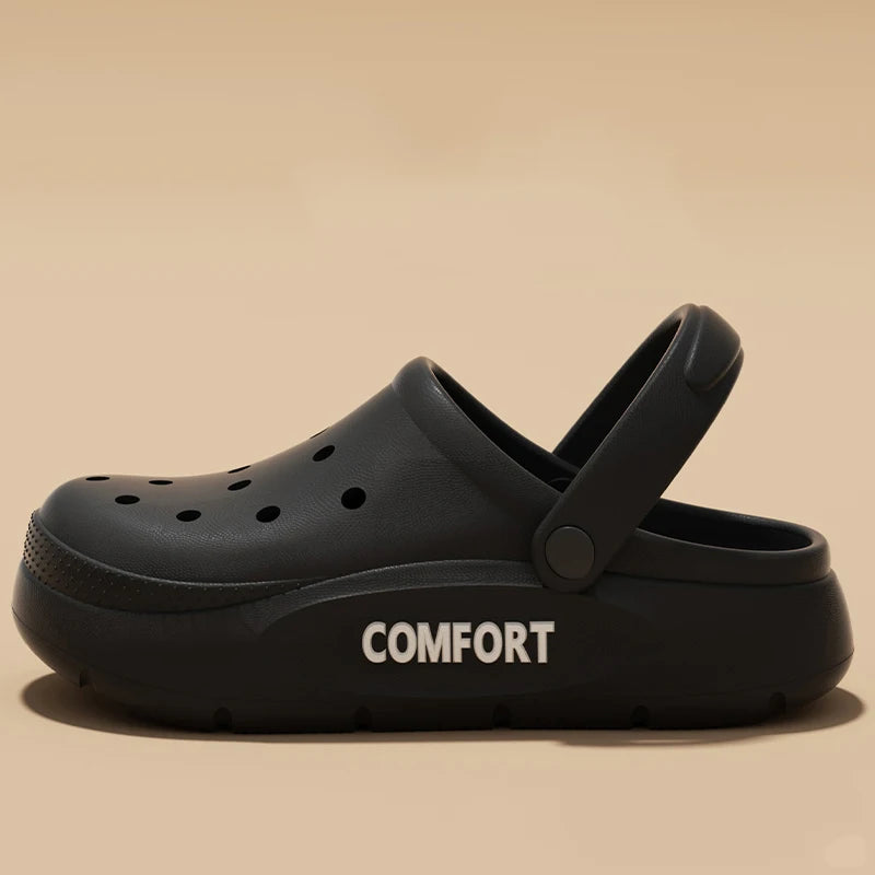 Summer Slippers for Men & Women - Anti-Slip Hollow Covered Toe Indoor Outdoor Sandals