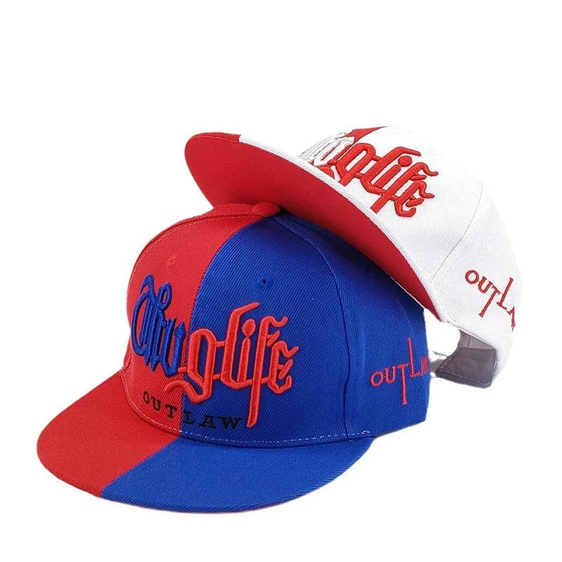 Embroidered Hip-Hop Baseball Cap - Adjustable Snapback Hat for Outdoor & Casual Wear