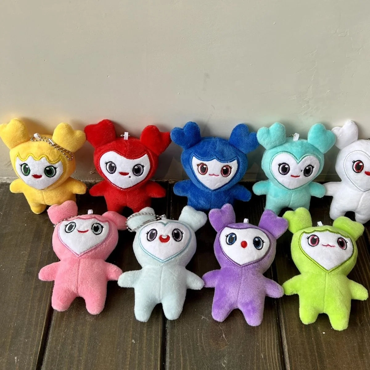 9pcs Plush Korean Super Star Plush Toy Cartoon Animal TWICE Momo Doll Keychain Pendant Keybuckle PlushToy for Fans ONCE Girls