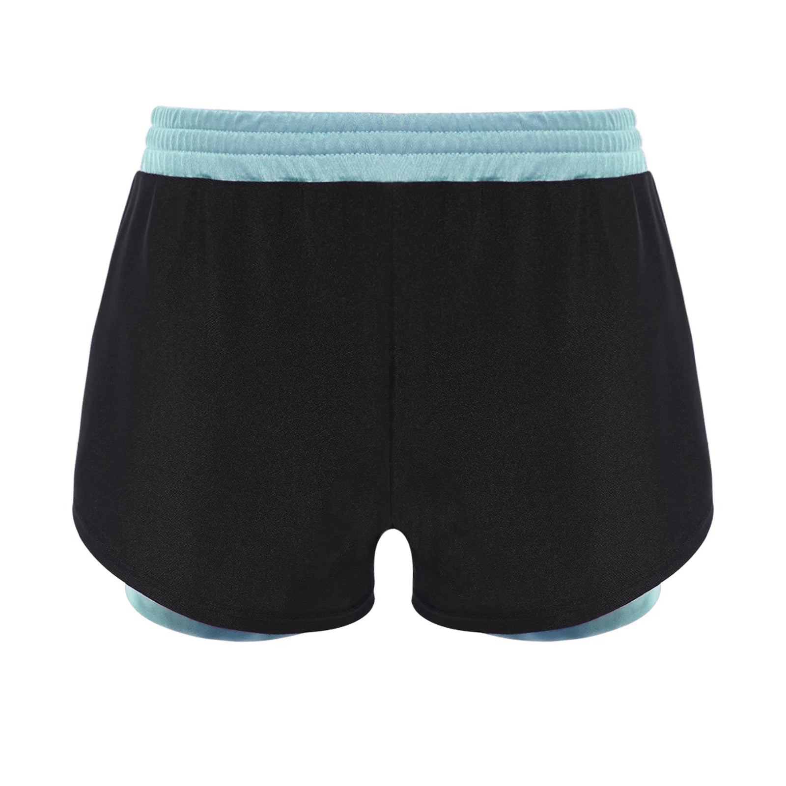 Girls Athletic Shorts - Double-Layer Sports Shorts for Yoga, Running & Workout (Ages 4-14)