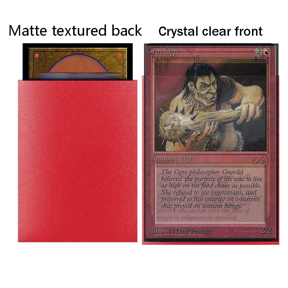 Card Sleeves 66×91mm – 100 Pcs Frosted Protective Sleeves for Trading Cards
