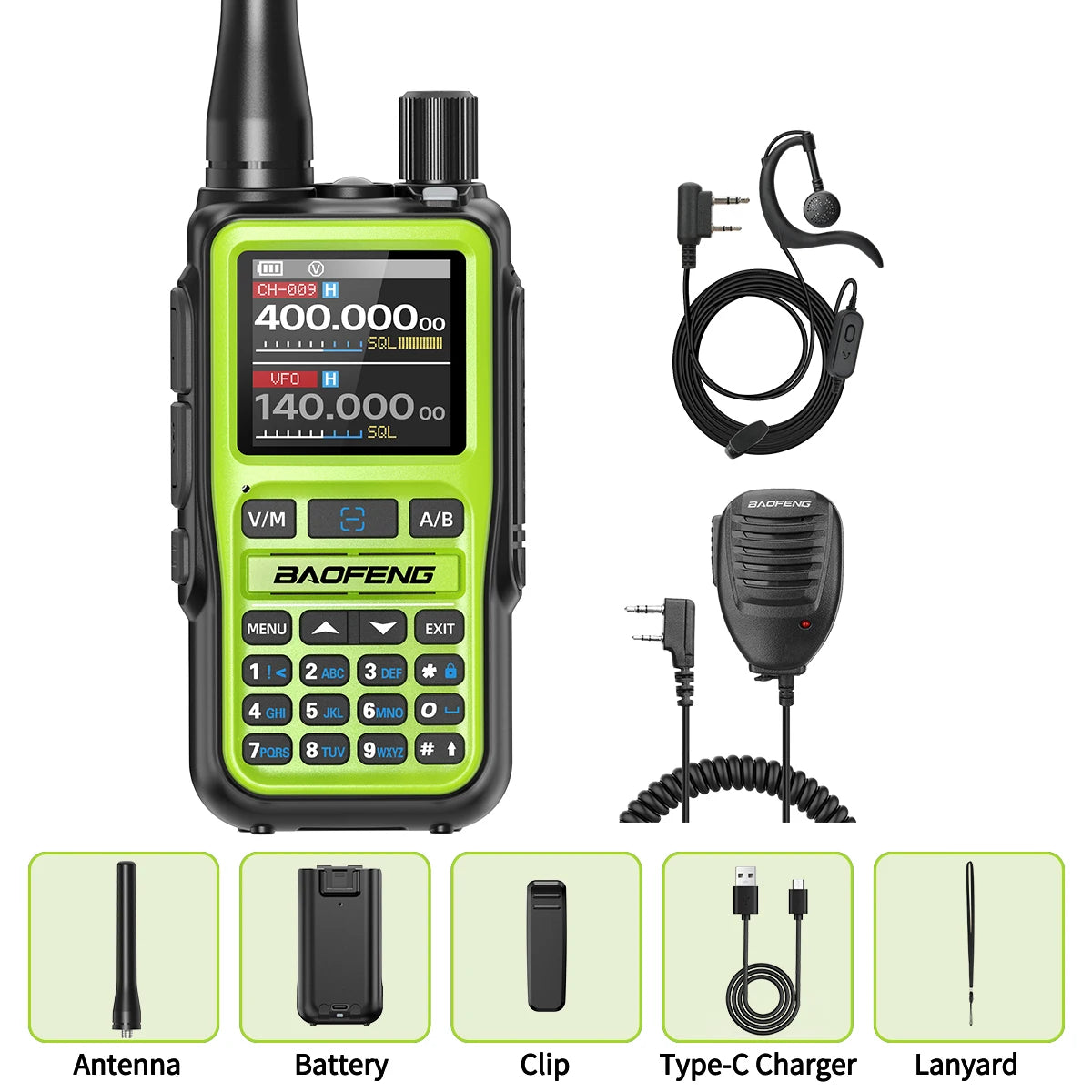 Baofeng UV-5R Mini Walkie Talkie - Bluetooth, Type-C Charging & Dual PTT