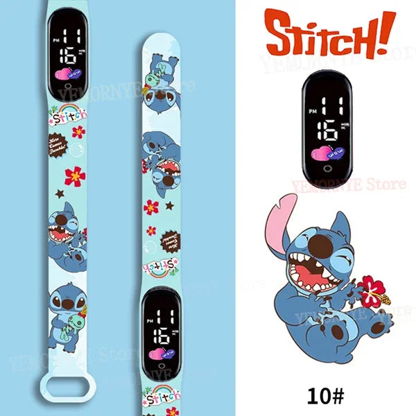 Disney Stitch Digital LED Watch – Kids Sports Watch