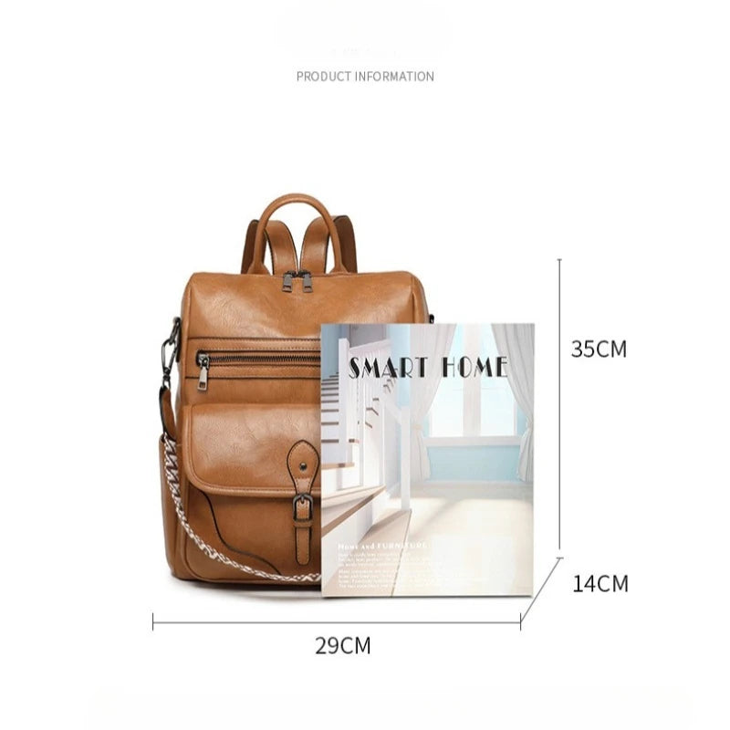 Women's Backpack Purse - PU Leather Fashion Anti-Theft Travel Bag