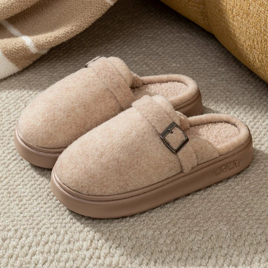 Women's Winter Slippers - Warm Non-Slip Indoor Outdoor Couple House Shoes