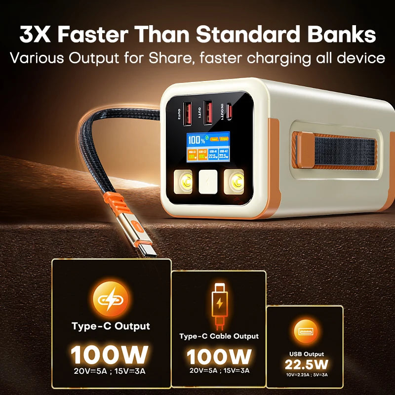 QOOVI 50000mAh 100W Fast Charging Power Station