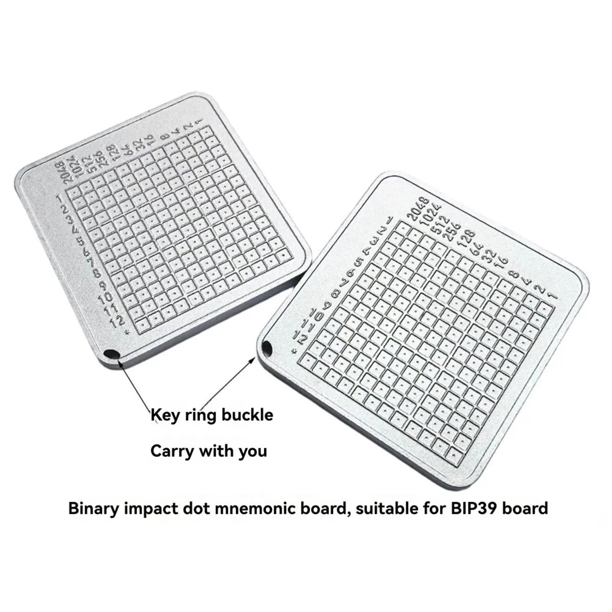 AT16 Crypto Seed Phrase Storage Plate - 24 Words BIP39 Backup Kit