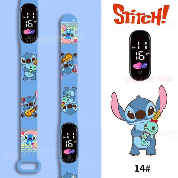 Disney Stitch Digital LED Watch – Kids Sports Watch
