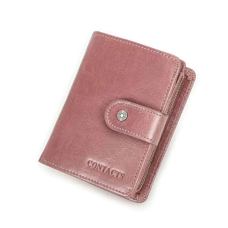 Genuine Leather RFID Wallet – Coin Pocket