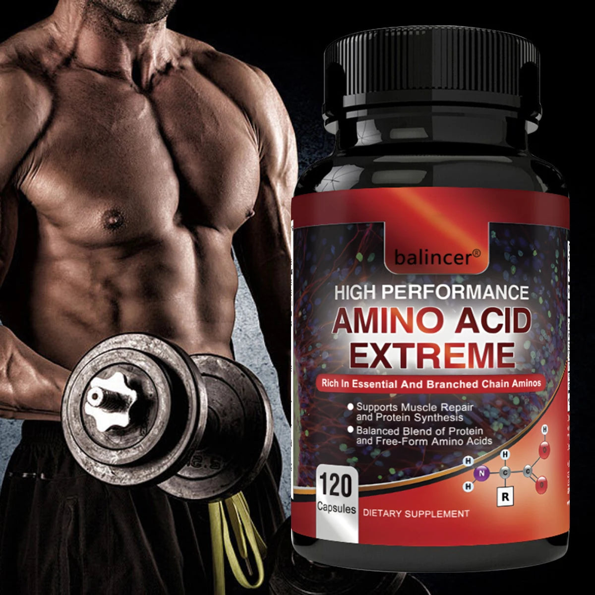 Complete Amino Acids + BCAAs - Muscle Recovery, Repair & Growth Supplement