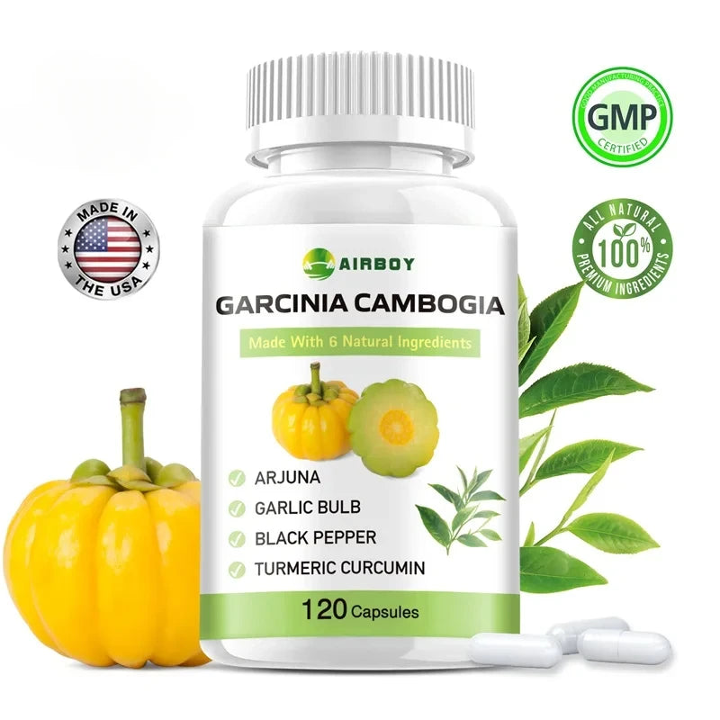 Garcinia Cambogia Capsules - Natural Fat Burner & Appetite Suppressant for Weight Loss