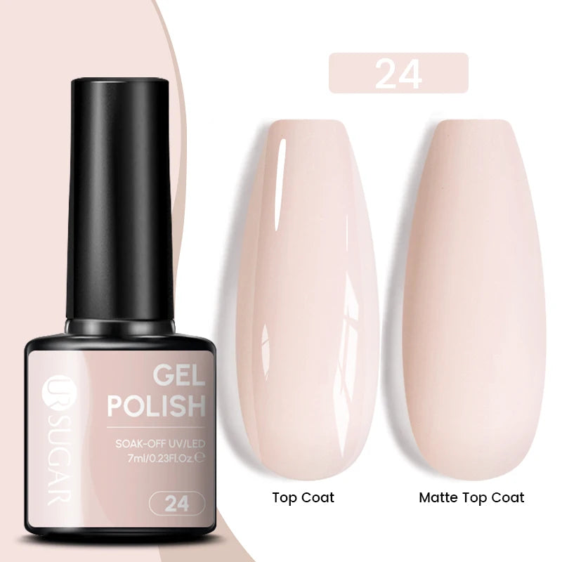 Glitter Gel Nail Polish – Semi-Permanent UV LED Gel with Sparkling Shimmer Finish