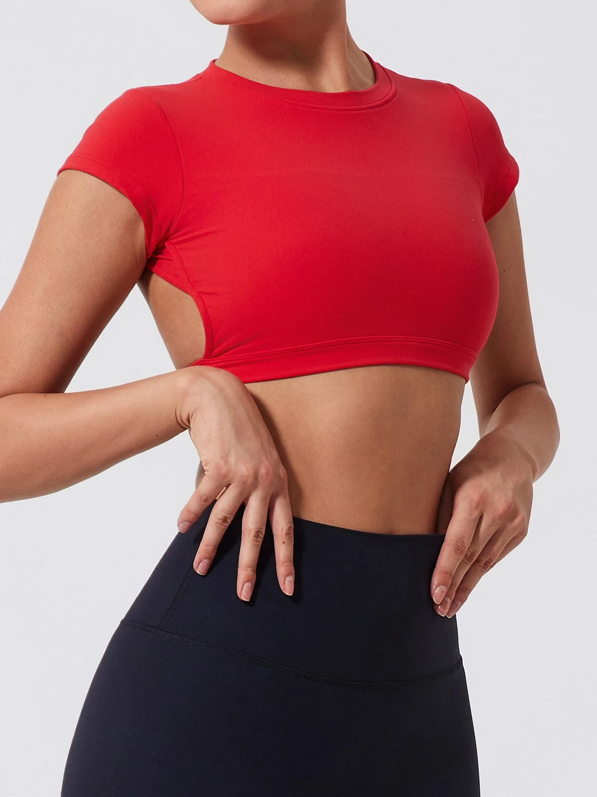 Women's Athletic Crop Top - Quick-Dry Backless Workout Top for Yoga, Gym & Fitness