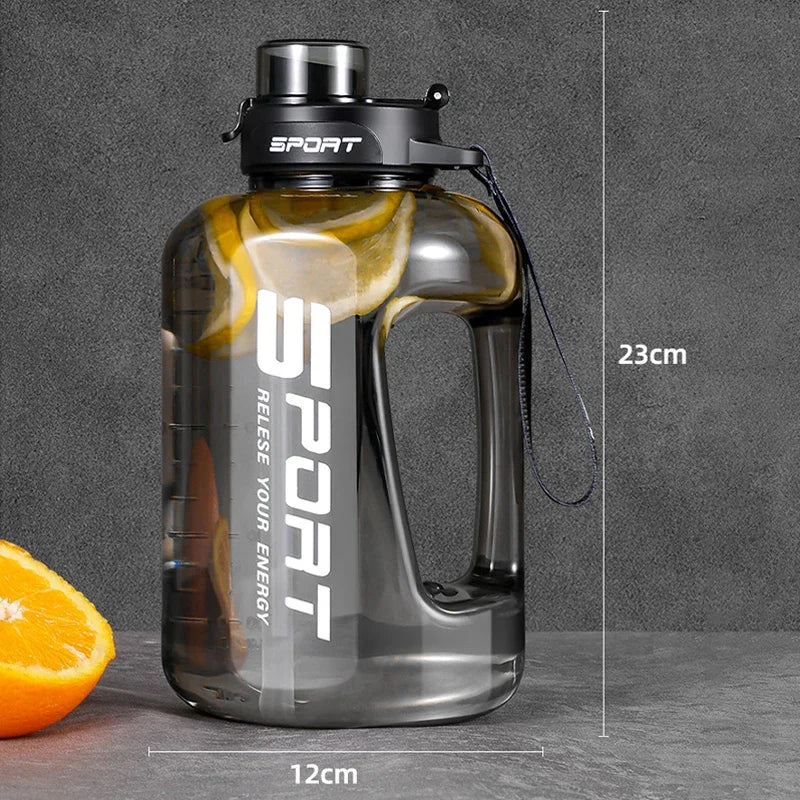 1.2L Large Capacity Sports Water Bottle - Portable Fitness Gym Bottle with Handle