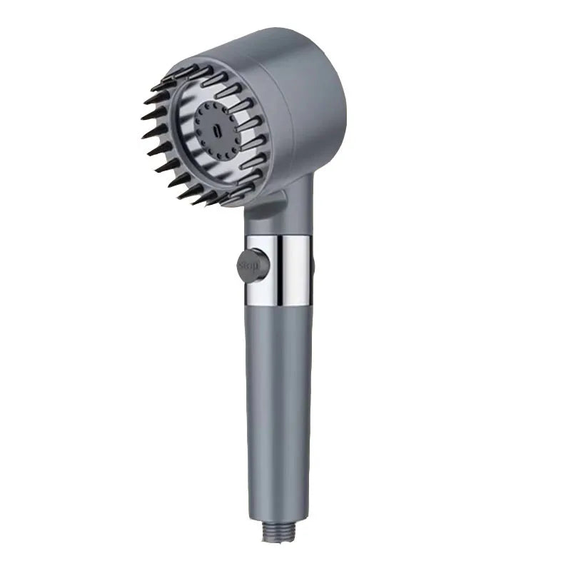High Pressure Filter Shower Head - 3-Mode Adjustable Spray with Massage Brush & Rain Faucet