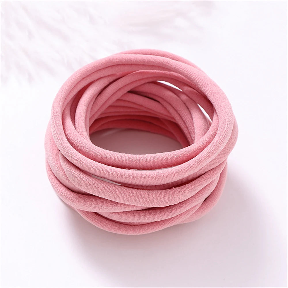 20PCS Baby Girl Soft Nylon Headbands Stretchy Traceless Hair Accessories
