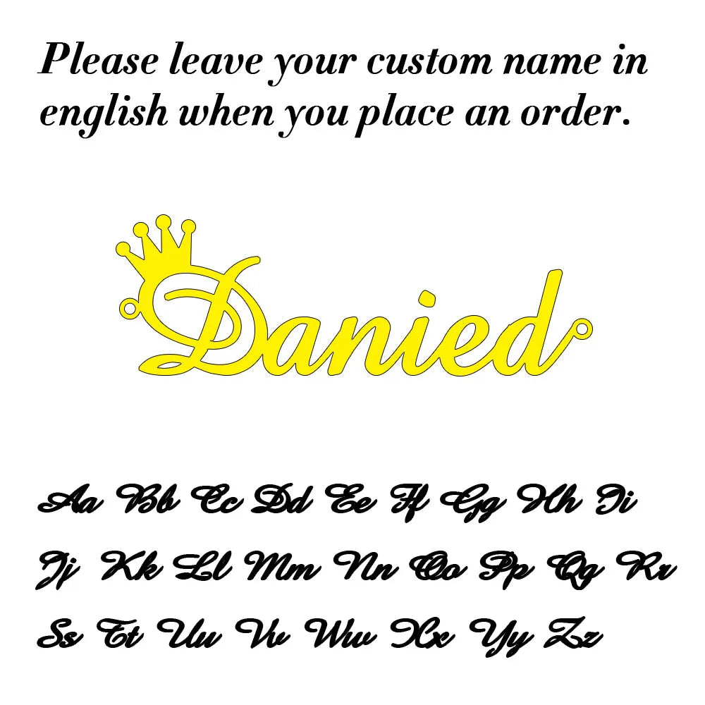 Custom Name Necklace – Personalized Cursive Pendant in Stainless Steel