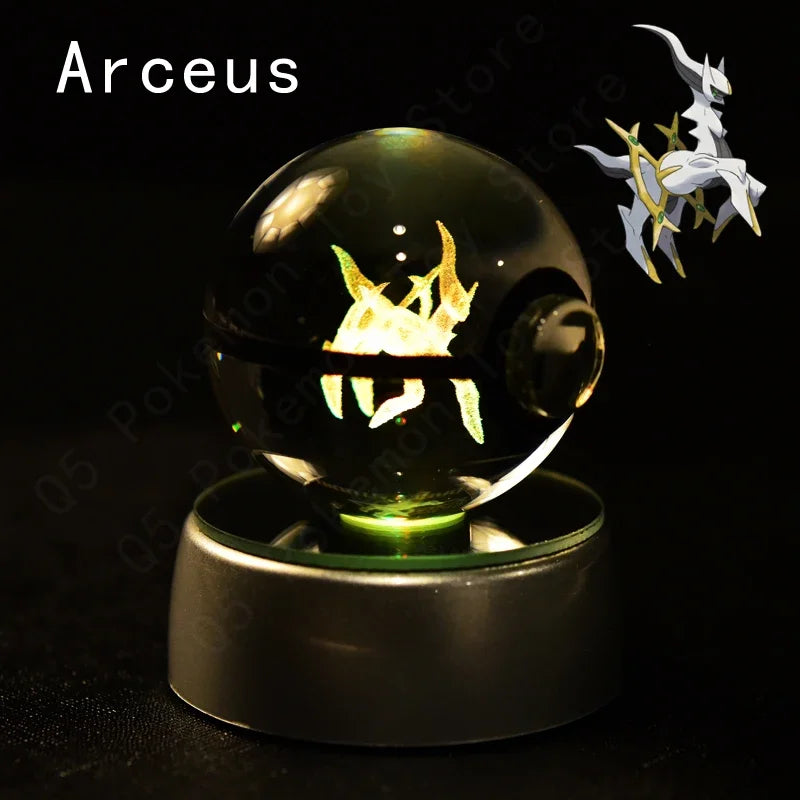 Pokemon Crystal Ball LED Night Light – Anime Lamp